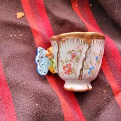 Vintage Butterfly Tea Cup Mini Size 