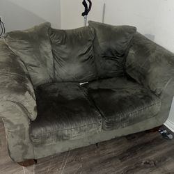 couches (love seat and single with ottoman)