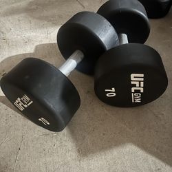 UFC Brand 70lb Dumbbells 