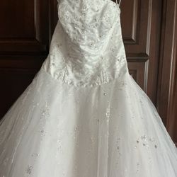 Strapless Wedding Dress With Detachable Train By Mori Lee