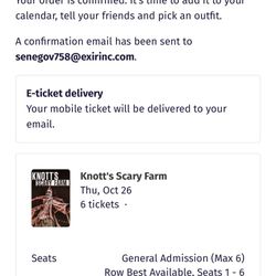 Knott’s Scary Farm Tickets