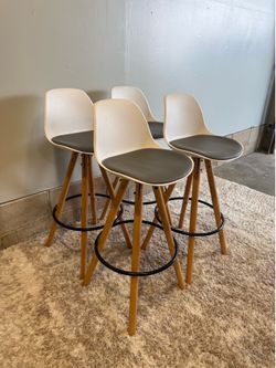 Modern Counter Height Bar Stools Set of 4