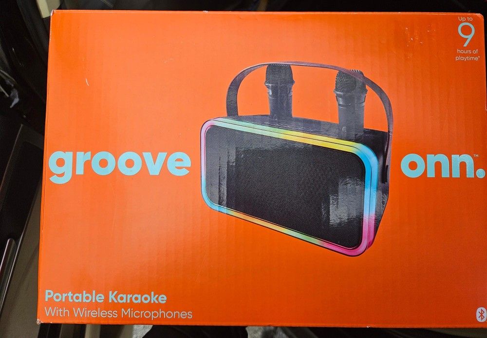 Portable Karaoke with Wireless Microphones, Bluetooth Wireless