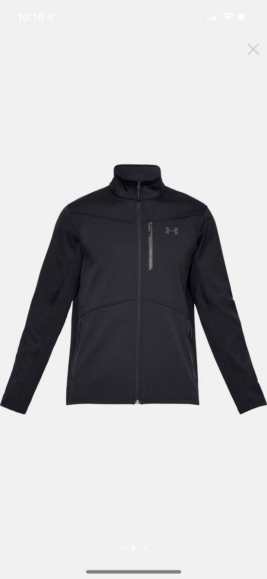 NWT: Men’s Large UNDER ARMOUR ColdGear Infrared Shield Jacket- BLACK