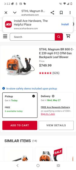 I have a steel backpack blower a br 800x and mint condition