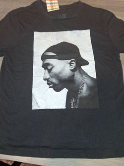 Men's Size S Small Tupac Shakur black t shirt