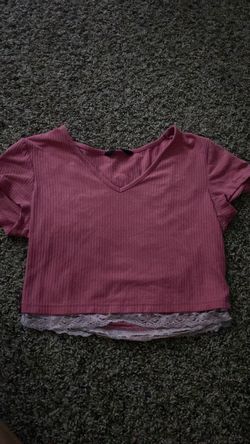 Pink Thrifted Tee. Brand, Size, Unknown.