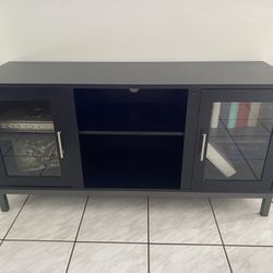 Black TV Console Table