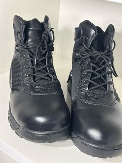 Black Tactical Lace-Up Work Boots
