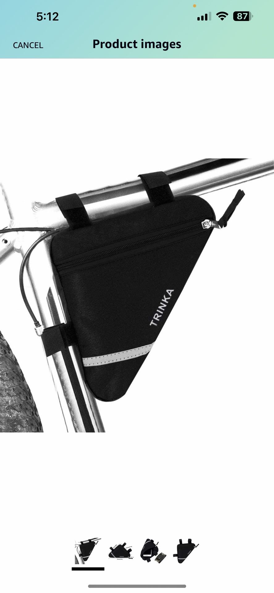 Bicycle Frame Triangle Storage Bag BRAND NEW $10 ( 3 Available)