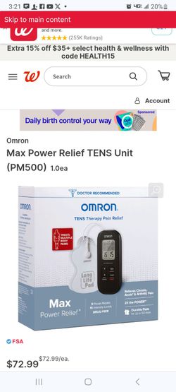 OMRON Max POWER RELIEF TENS UNIT. BRAND NEW, UNOPENED.