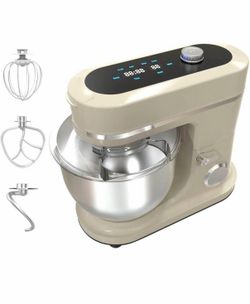 900W Stand Mixer 8 QT Kitchen Dough Mixers LED Touch Screen Adjustable Speed Electric Household Mixers With Bowl,Dough Hook,Whisk And Beater For Bakin