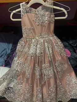 Girls Formal Lace Overlay Dress-kids