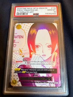 2026 One Piece OP14-EB04 EN Alternate Art #118 You'll Frighten Me... PSA 10