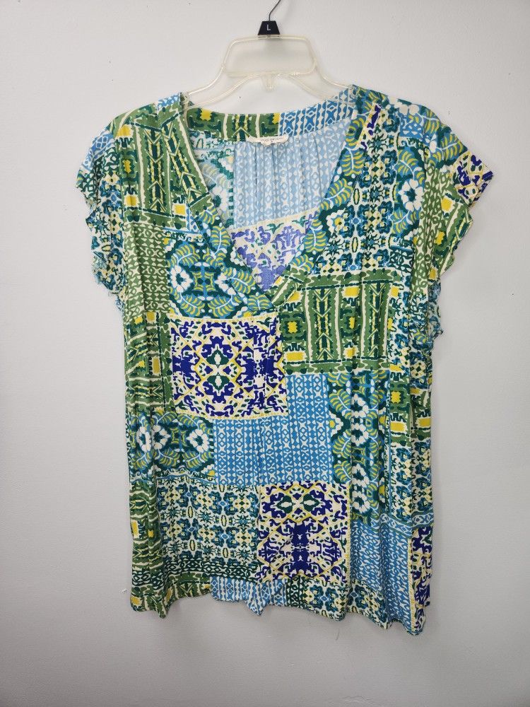 Christian Siriano 1X Patchwork Blouse