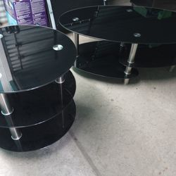  Glass coffee table and end table 