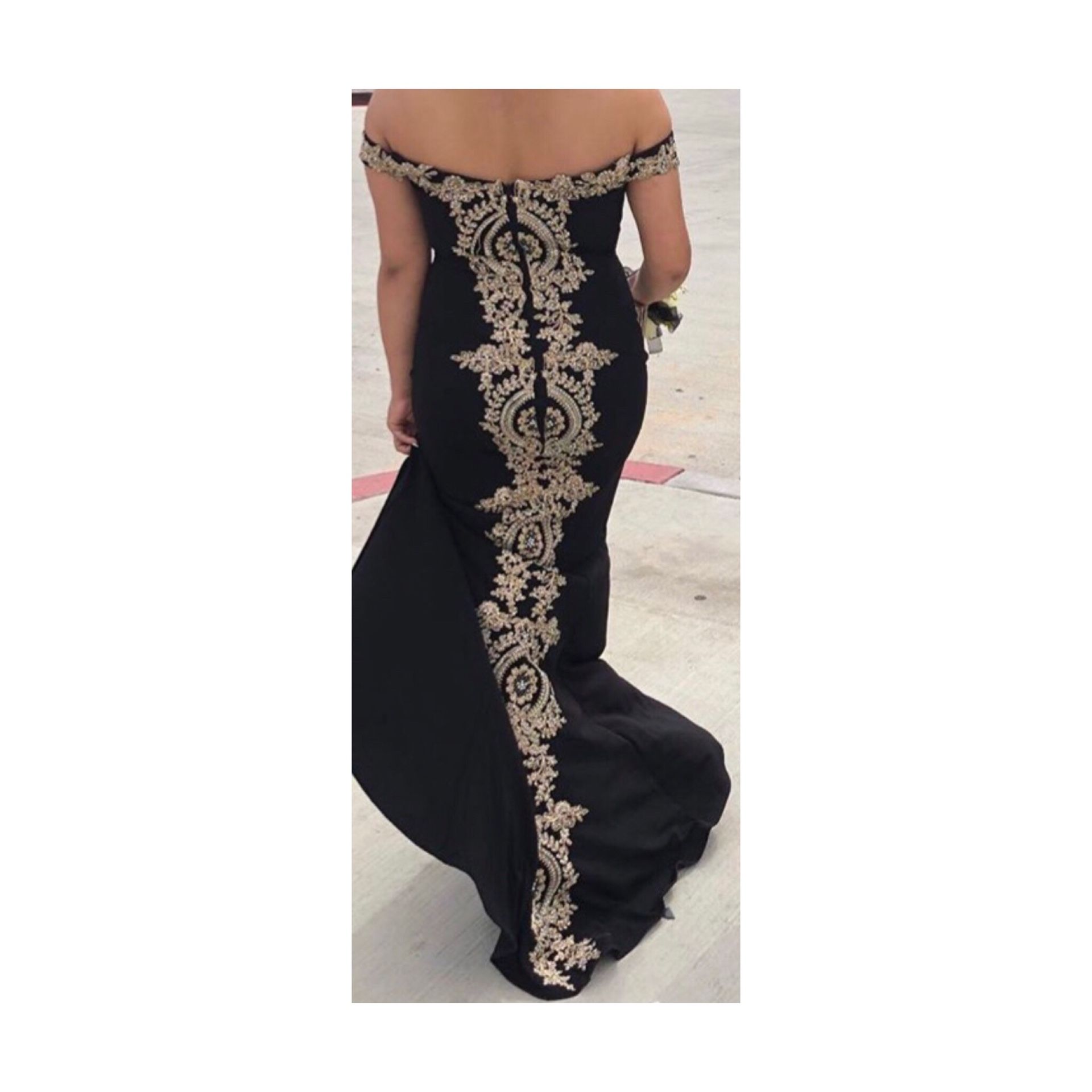 Prom Black and Gold dress