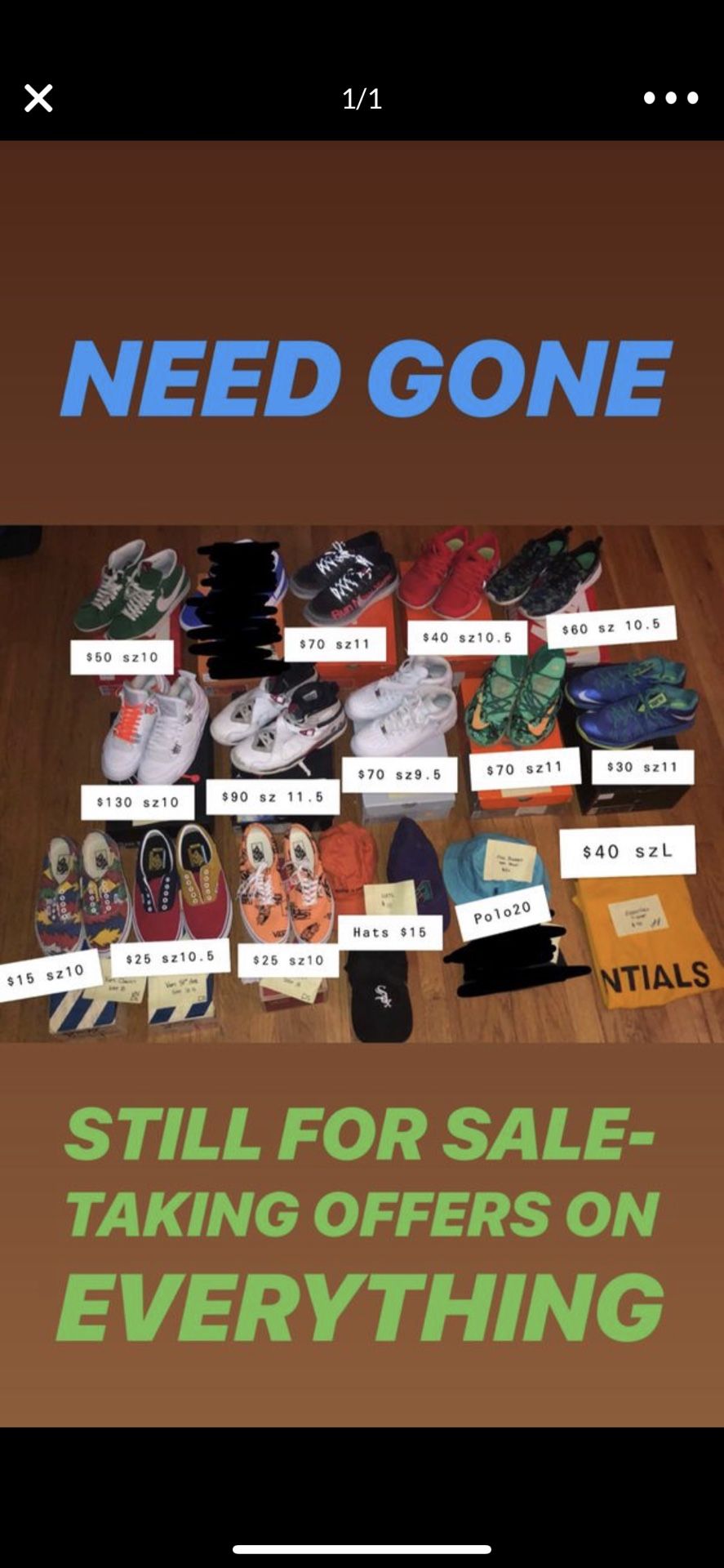 Vans, Nike, Jordan’s, Polo, Essentials, 47 brand Snapbacks