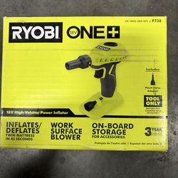 Ryobi P738 One+ 18 Volt High Volume Power Inflator(Tool Only)