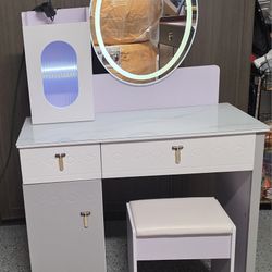 new vanity desk with LED light 