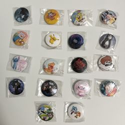 TV/Shows Pin Back Buttons 
