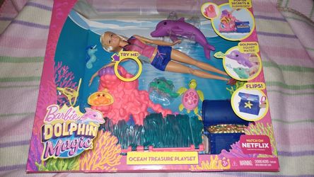 Barbie dolphin magic cheap ocean treasure playset