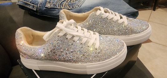Rhinestone Betsey Johnson sneakers 8.5