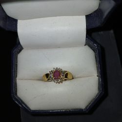 Ruby Diamond Style Ring 