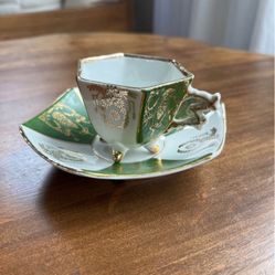 Vintage espresso cup and saucer