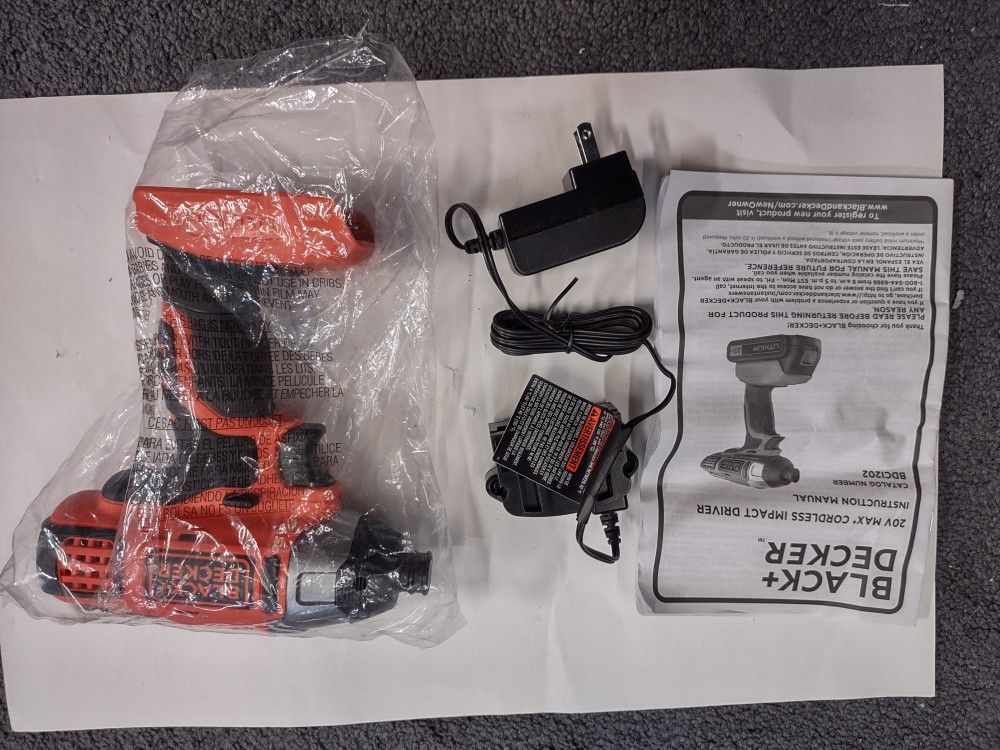 NEW Black & Decker 20V Impact Driver, No Battery