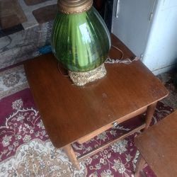 Mid-century Green Lamp