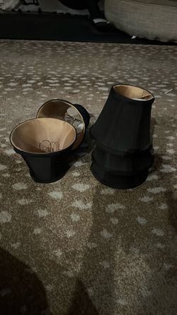 Five Lampshades 4 Inches Tall , Approx 4 Inches 3/4 Inches Base