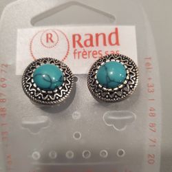 Turquoise post earrings