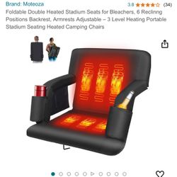 Heated stadium seat