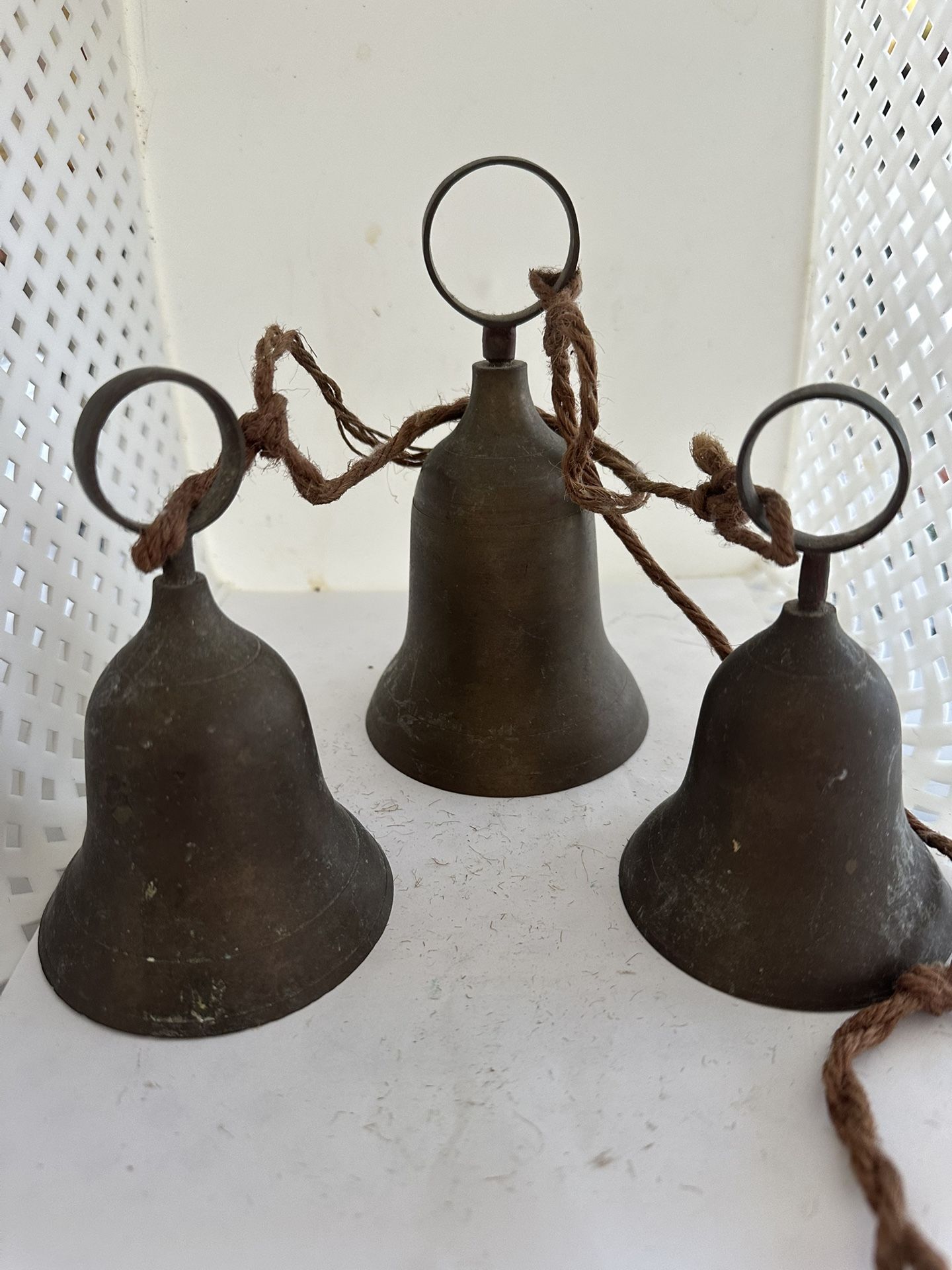 Antique Vintage Brass African Cow Bells