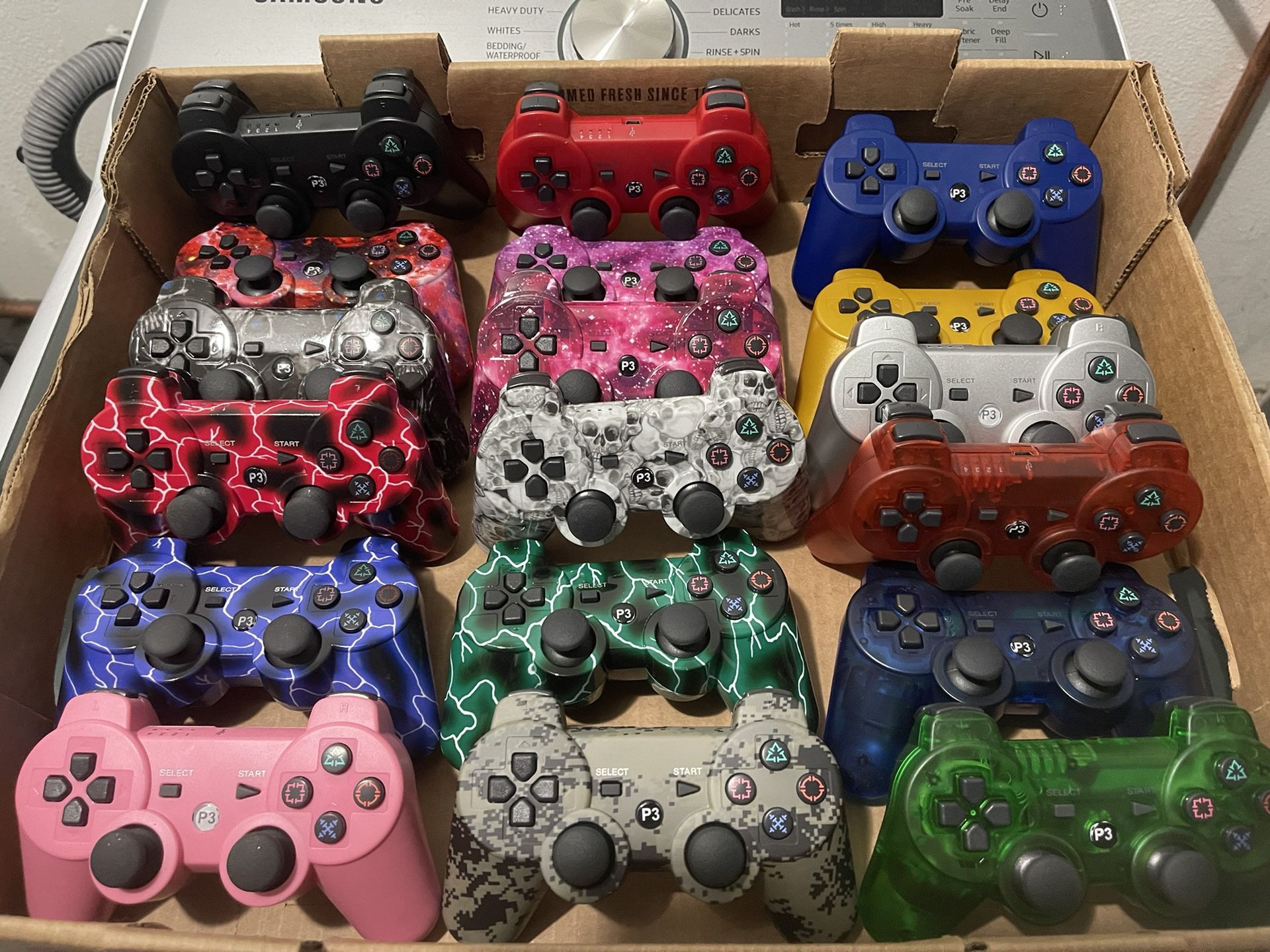Brand New PS3 Controllers Aftermarket Custom Cool Colors 