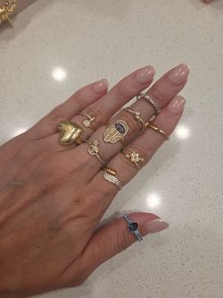 Anillos de oro 10k y 14k oro solido
