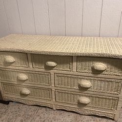 Antique Wicker Bedroom Dresser