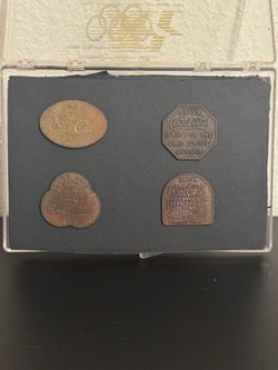 Vintage Coca-Cola Bottler Token Reproduction Set – Olympic Collector Display