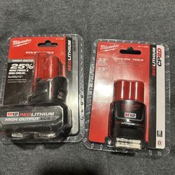 Milwaukee M12 New Batteries 5.0 And 2.0 