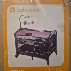 Baby Trend Floral Garden Nursery Center Playard with Bassinet