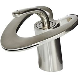 Wovier Bathroom Faucet Brushed Nickel Single Handle 1 Or 3-hole Mount With Deckplate Open Box Like New 