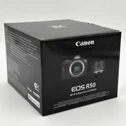 Canon EOS R50 4k video Mirrorless camera with RF S18-45mm F/4.5-6.3 is STM lens 