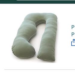U-Shaped Pregnancy Pillow, Sage Green