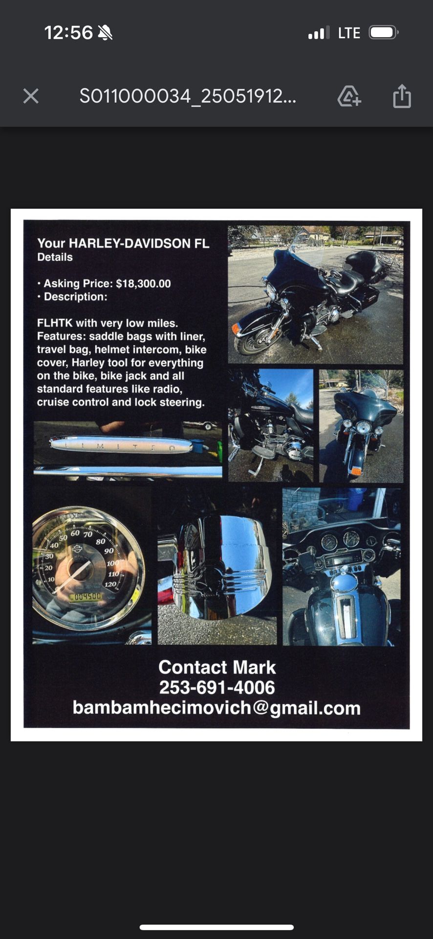 2013 Harley Davidson FLHTK limited edition