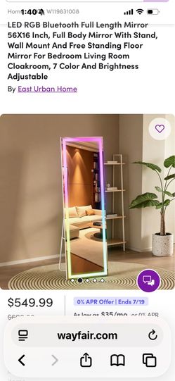 LED full length mirror