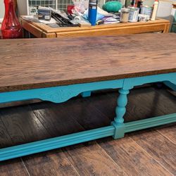 Teal Blue Coffee Table