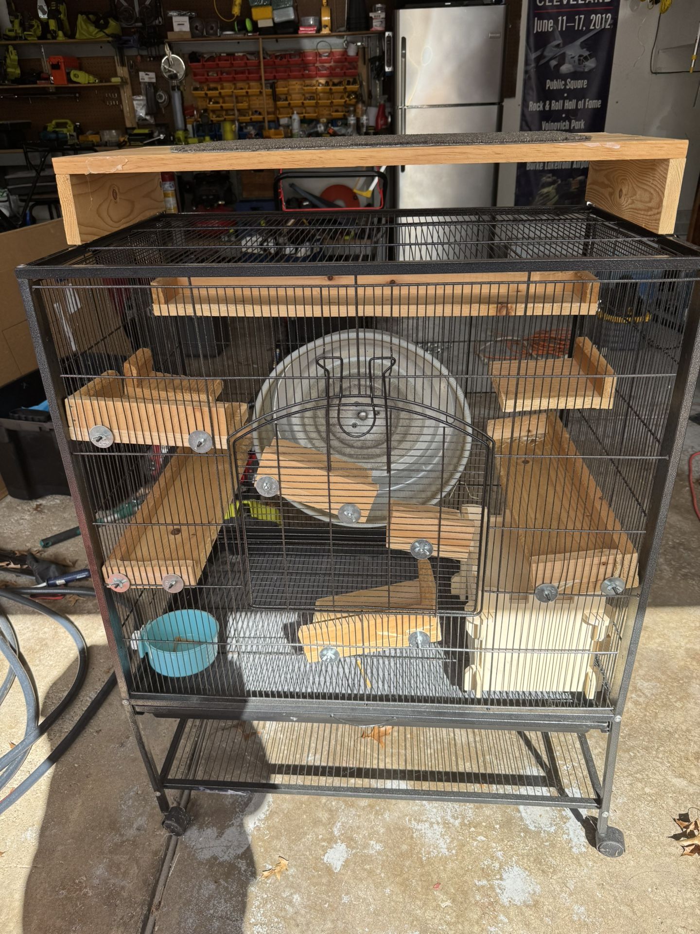 Chinchilla Cage with Wheel 