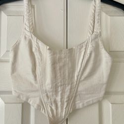 Zara denim corset top