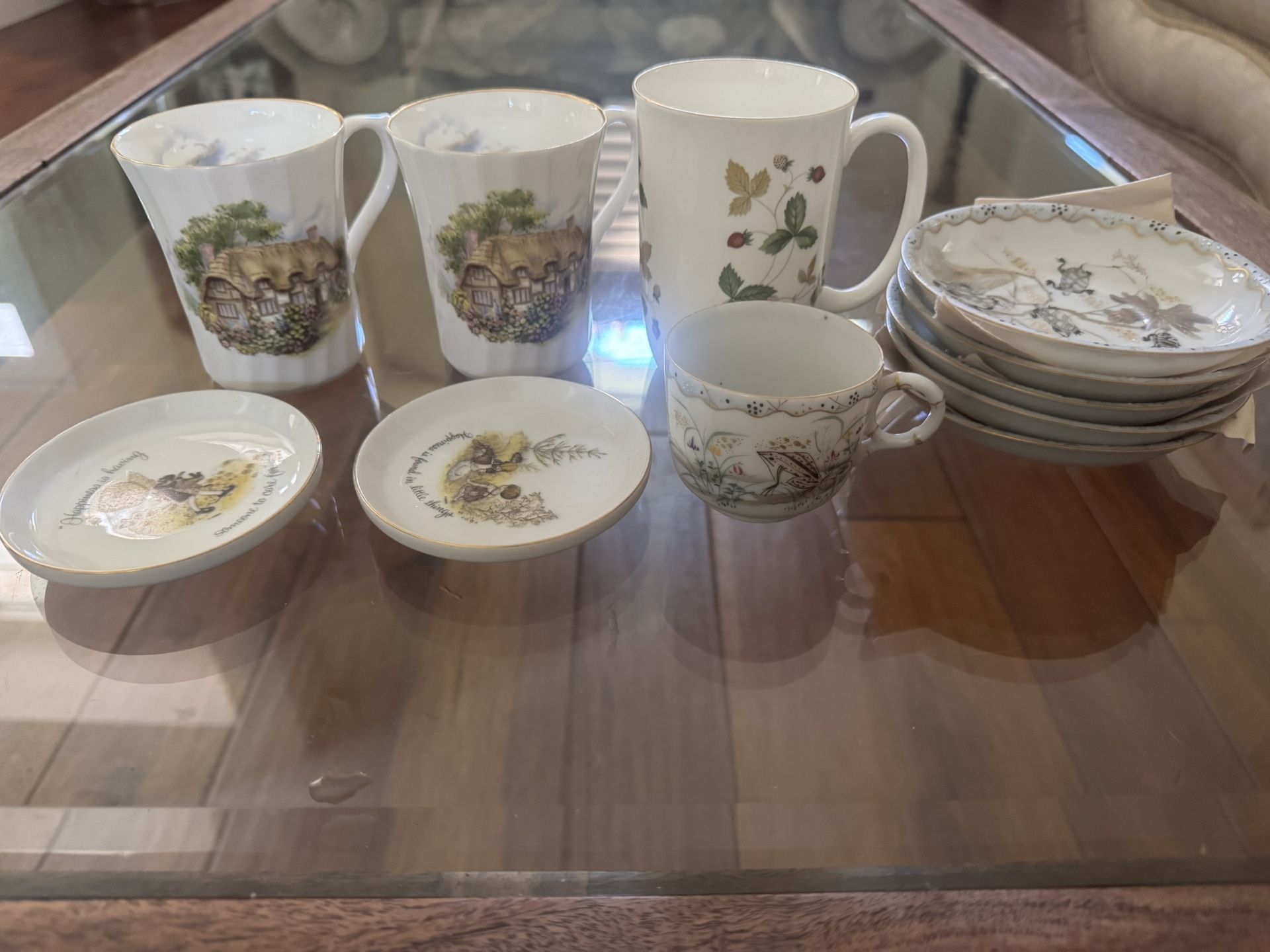 cups and small plates